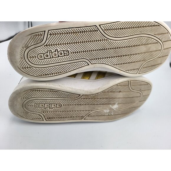 Adidas Cloudfoam Advantage Women’s White/Gold 3 Stripe Shoes Size 9 US - Picture 11 of 11